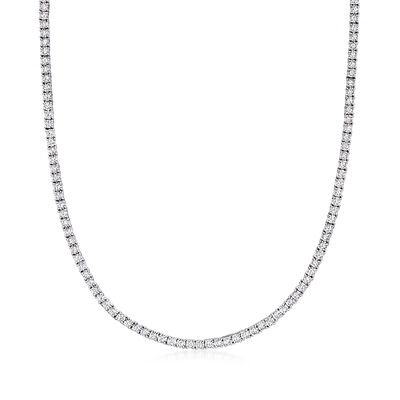 3.00 ct. t.w. Lab-Grown Diamond Tennis Necklace in Sterling Silver