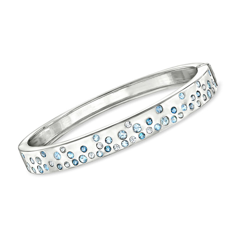 2.30 ct. t.w. Tonal Blue Topaz Bangle Bracelet in Sterling Silver image number 0
