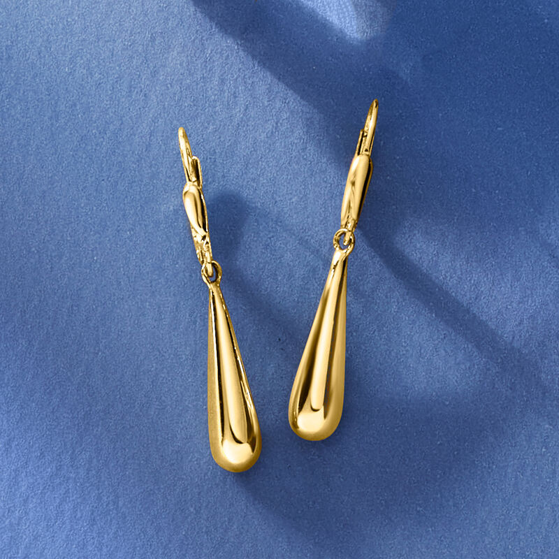 14kt Yellow Gold Teardrop Earrings image number 3