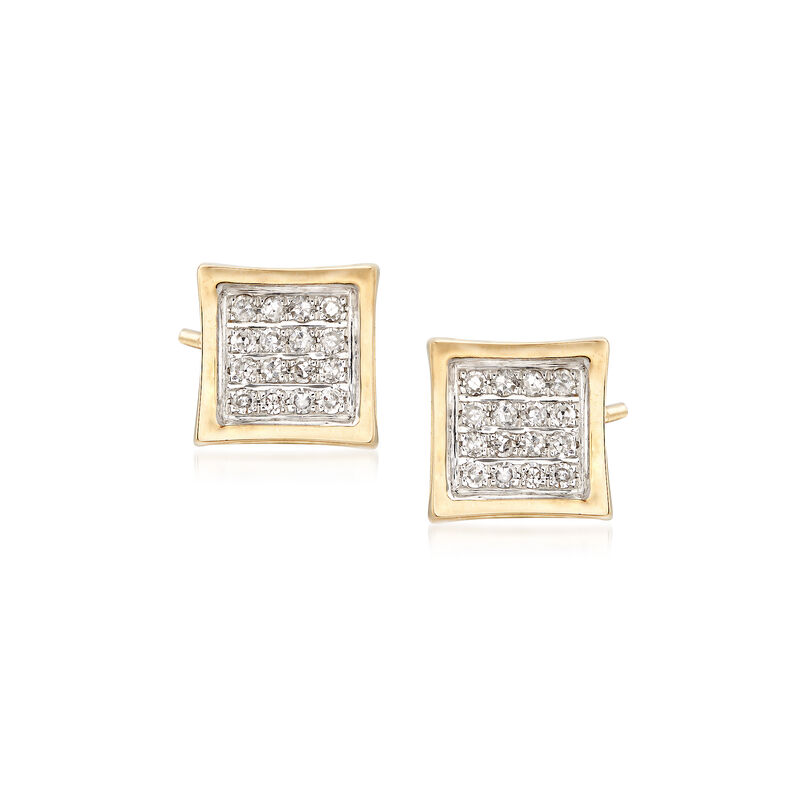 .10 ct. t.w. Diamond Square Earrings in 14kt Yellow Gold image number 0