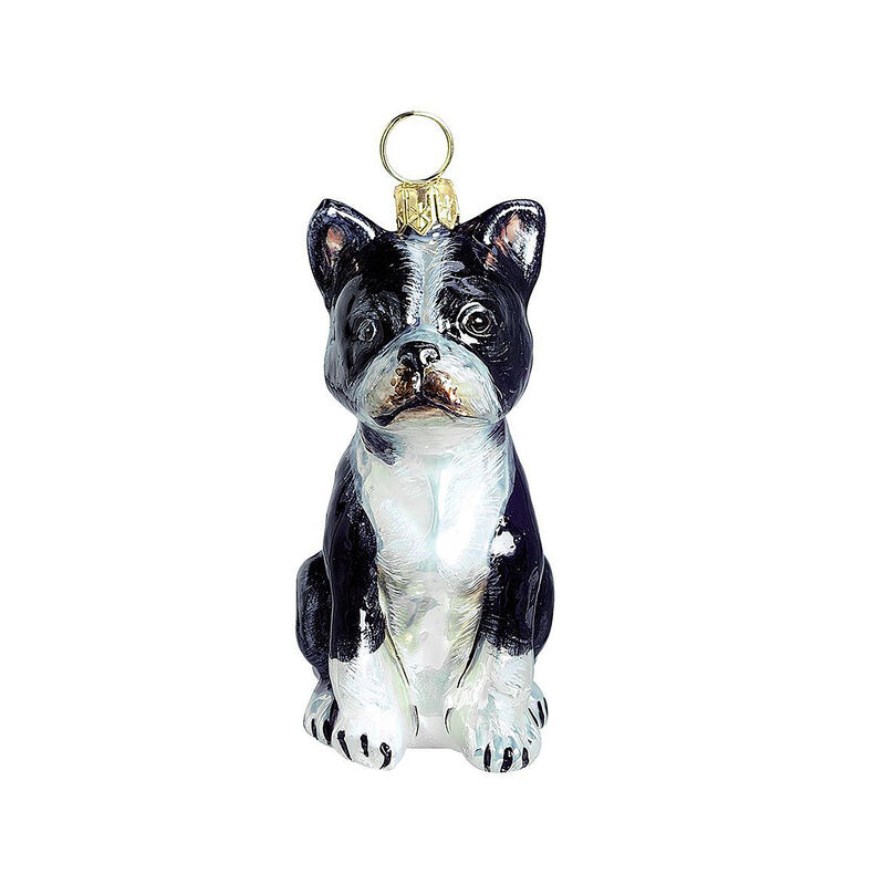 Boston Terrier - Joy to the World Collectibles &quot;Pet Set&quot; Glass Dog Ornament image number 0