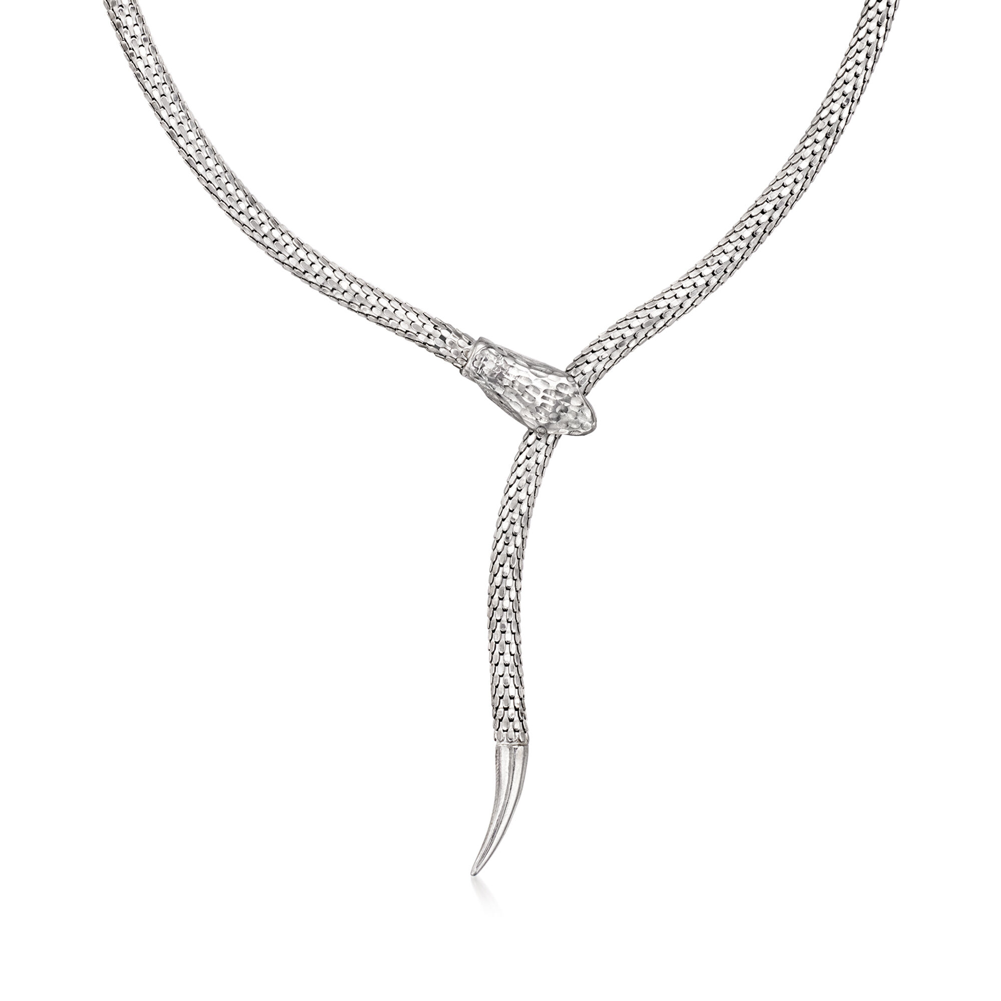Snake necklace sterling silver hotsell