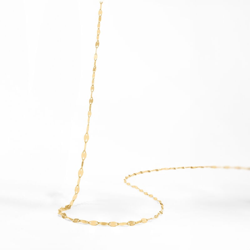 Italian 10kt Yellow Gold Graduated Lumachina-Chain Necklace. 16" image number 3