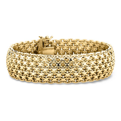 C. 1980 Vintage 14kt Yellow Gold Mesh Bracelet