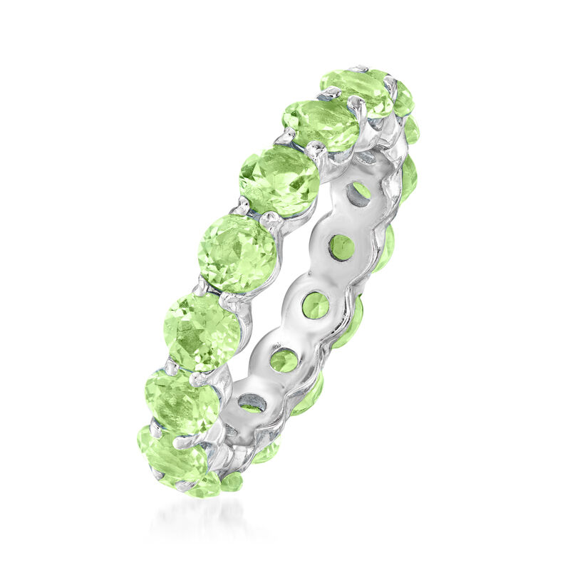 3.30 ct. t.w. Peridot Eternity Band in Sterling Silver image number 2
