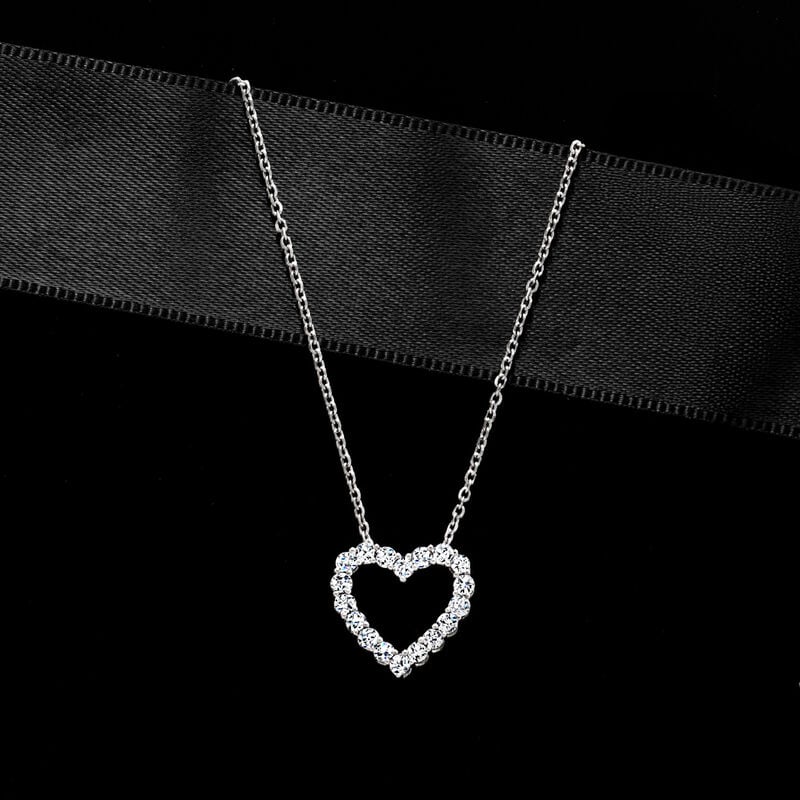 .50 ct. t.w. Lab-Grown Diamond Heart Pendant Necklace in Sterling Silver image number 2