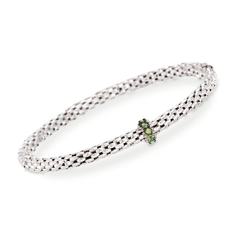 Phillip Gavriel &quot;Popcorn&quot; .40 ct. t.w. Green Peridot Bracelet in Sterling Silver image number 0