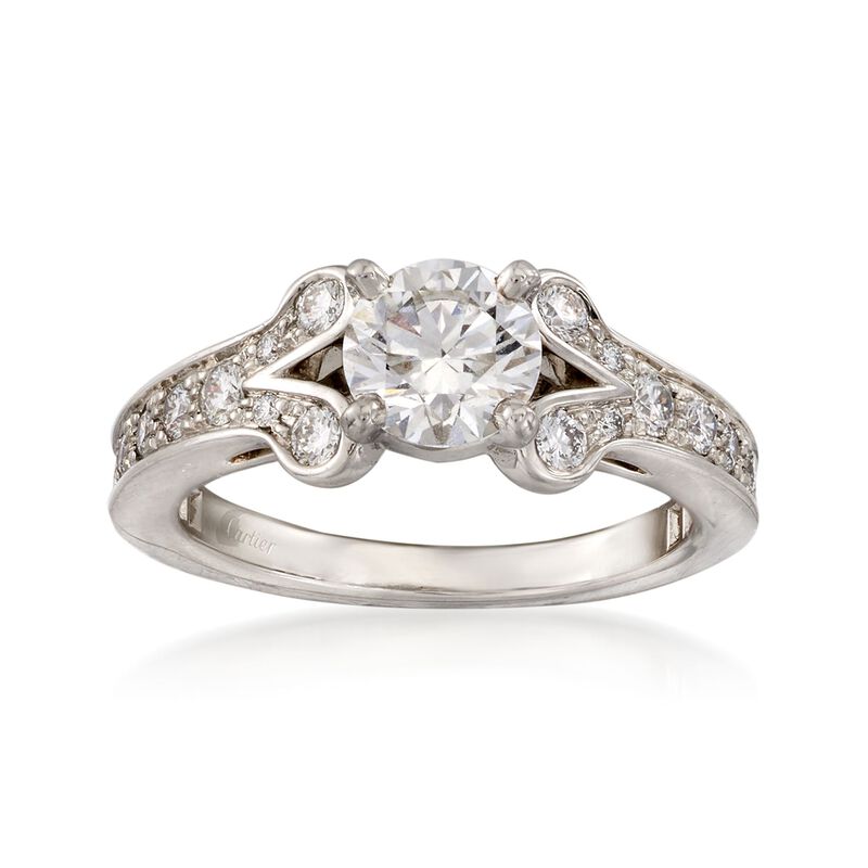 C. 2015 Cartier 1.05 ct. t.w. Certified Diamond Ring in Platinum. Size 4 image number 0