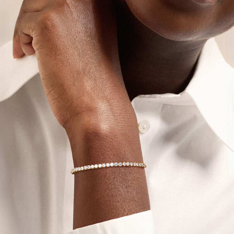 2.00 ct. t.w. Lab-Grown Diamond Bolo Bracelet in 18kt Gold Over Sterling  image number 1