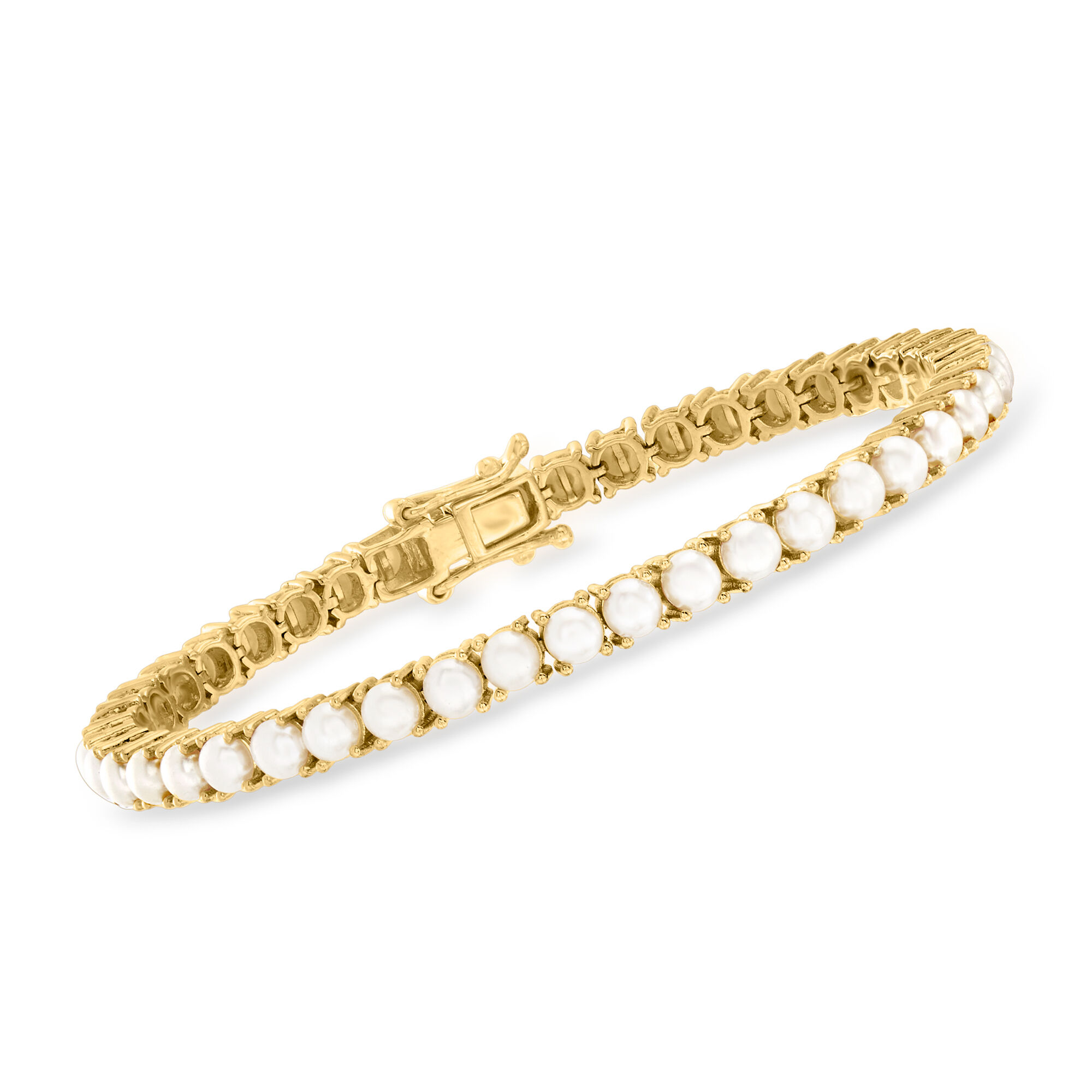 Pearl tennis bracelet hotsell
