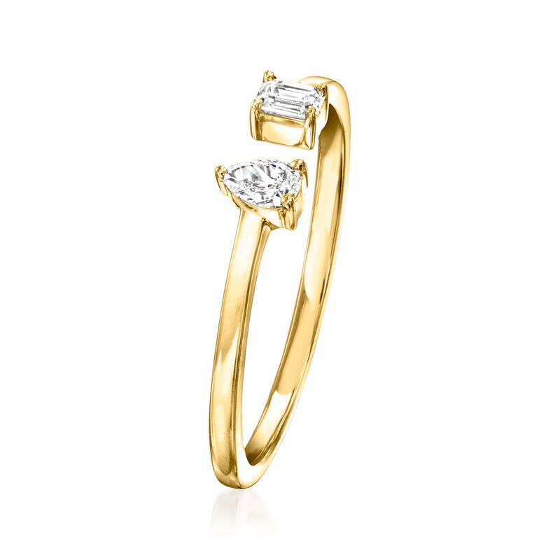 .20 ct. t.w. Lab-Grown Diamond Toi et Moi Ring in 14kt Yellow Gold image number 2