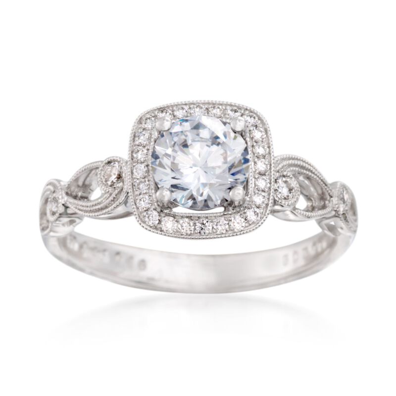 Simon G. .16 ct. t.w. Diamond Engagement Ring Setting in 18kt White Gold image number 0