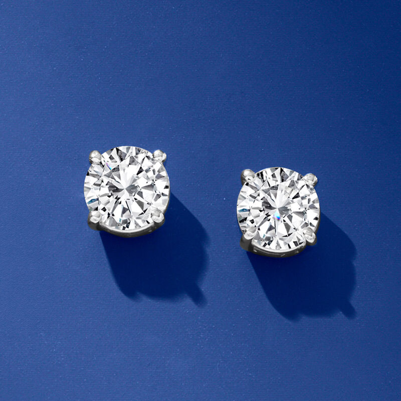 2.00 ct. t.w. Diamond Stud Earrings in Platinum  image number 4