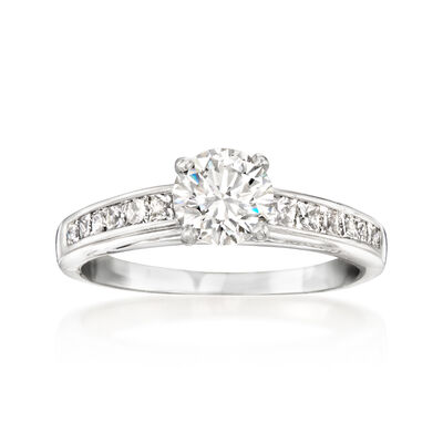 C. 2020 Vintage 1.21 ct. t.w. Certified Diamond Ring in Platinum