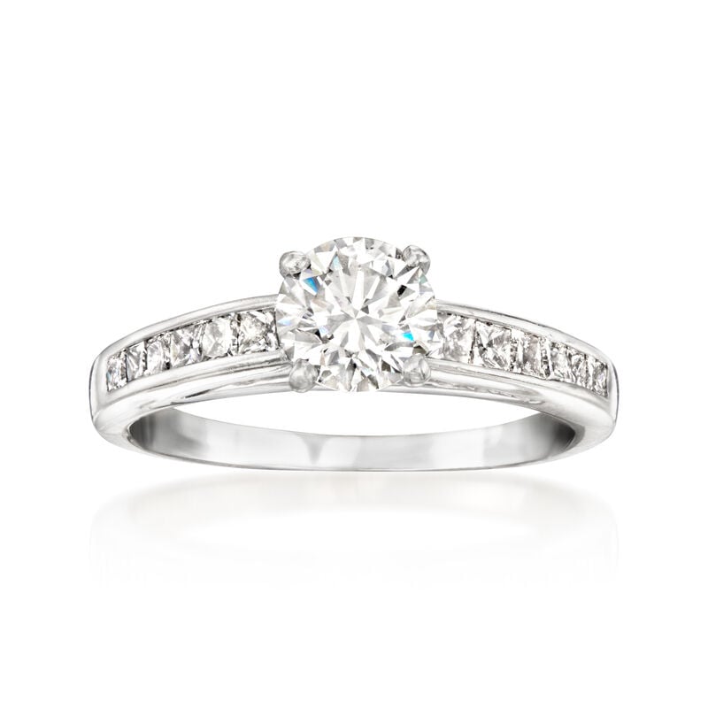 C. 2020 Vintage 1.21 ct. t.w. Certified Diamond Ring in Platinum. Size 6 image number 0