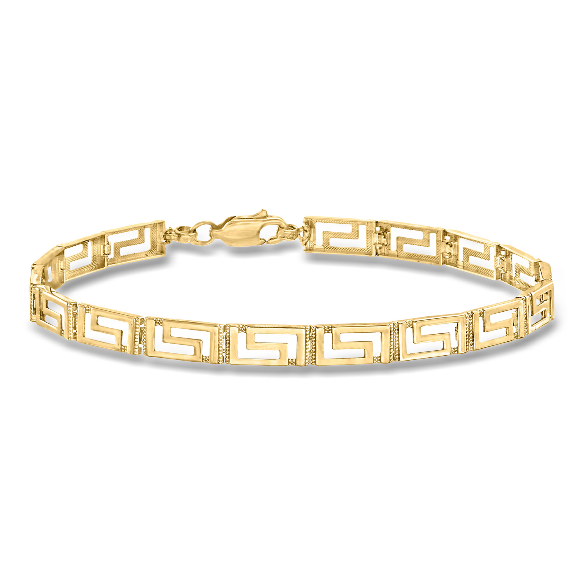 14kt Yellow Gold Greek Key Bracelet | Ross Simons
