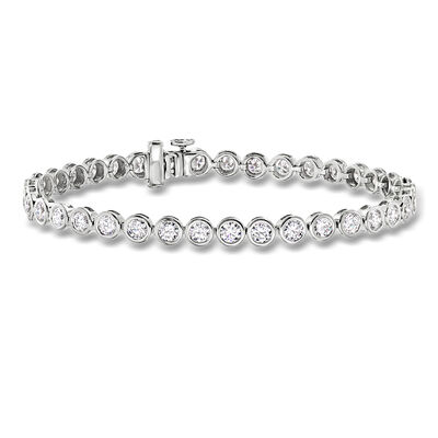 5.00 ct. t.w. Bezel-Set Lab-Grown Diamond Bracelet in Sterling Silver