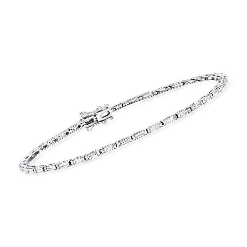 1.50 ct. t.w. Baguette Diamond Tennis Bracelet in 14kt White Gold image number 0