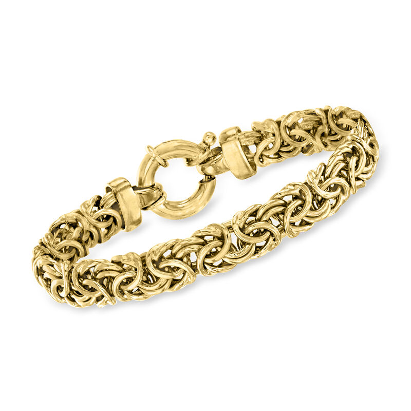 18kt Gold Over Sterling Medium Byzantine Bracelet image number 0