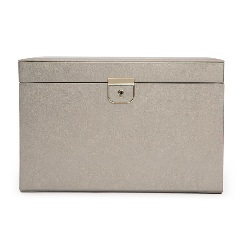 WOLF &quot;Palermo&quot; Pewter Leather Large Jewelry Box image number 0