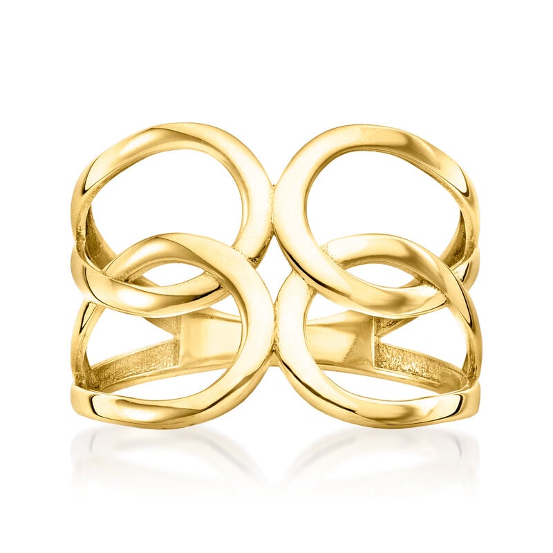10kt Yellow Gold Open Double-Loop Ring | Ross Simons