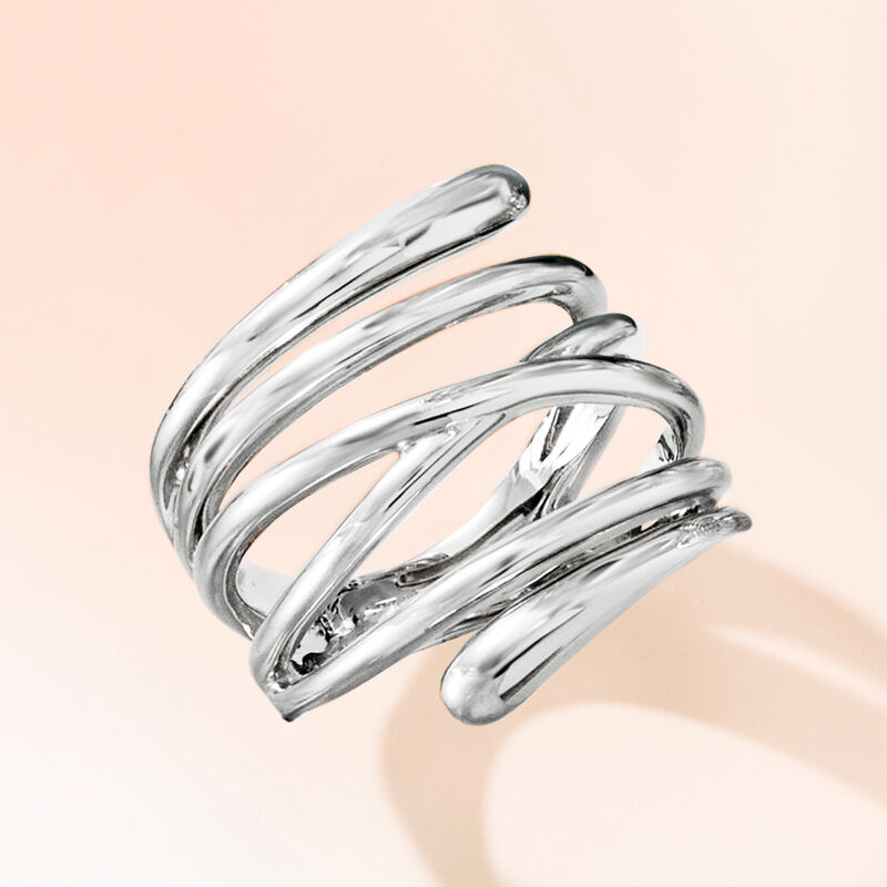 Italian Sterling Silver Highway Ring image number 4