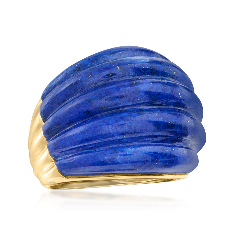 Lapis Dome Ring in 18kt Gold Over Sterling image number 3