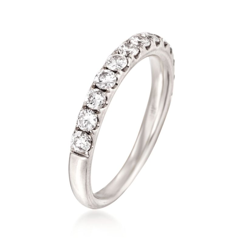 Henri Daussi .75 ct. t.w. Diamond Wedding Ring in 14kt White Gold image number 2