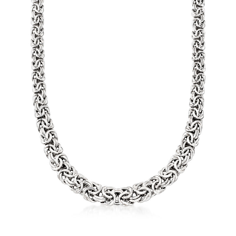 Byzantine Necklace in Sterling Silver with Magnetic Clasp image number 0