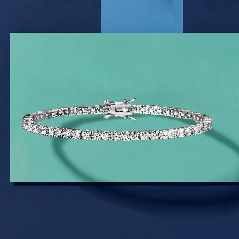 5.50 ct. t.w. Moissanite Tennis Bracelet in Sterling Silver image number 2