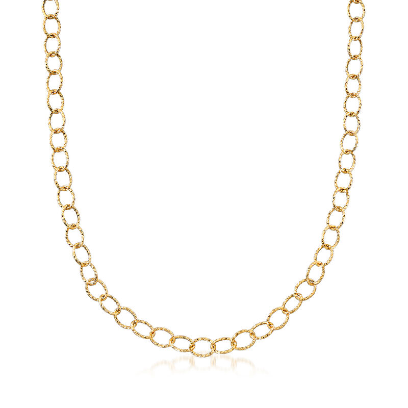 Italian 14kt Yellow Gold Cable-Link Necklace image number 0
