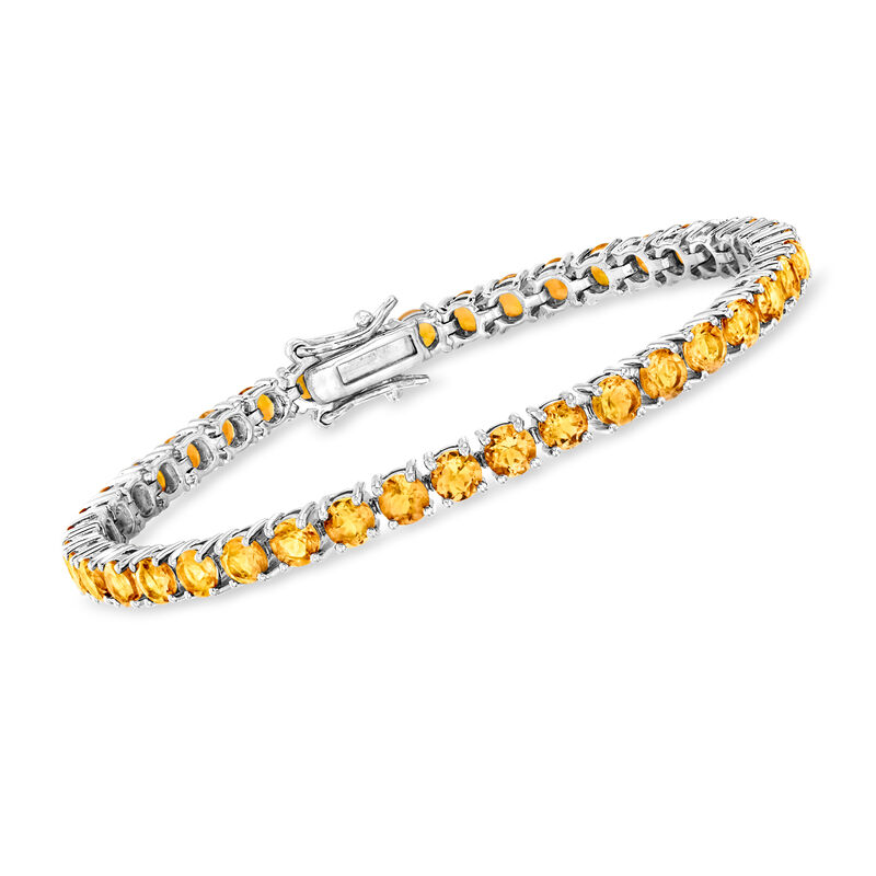 10.00 ct. t.w. Citrine Tennis Bracelet in Sterling Silver image number 0