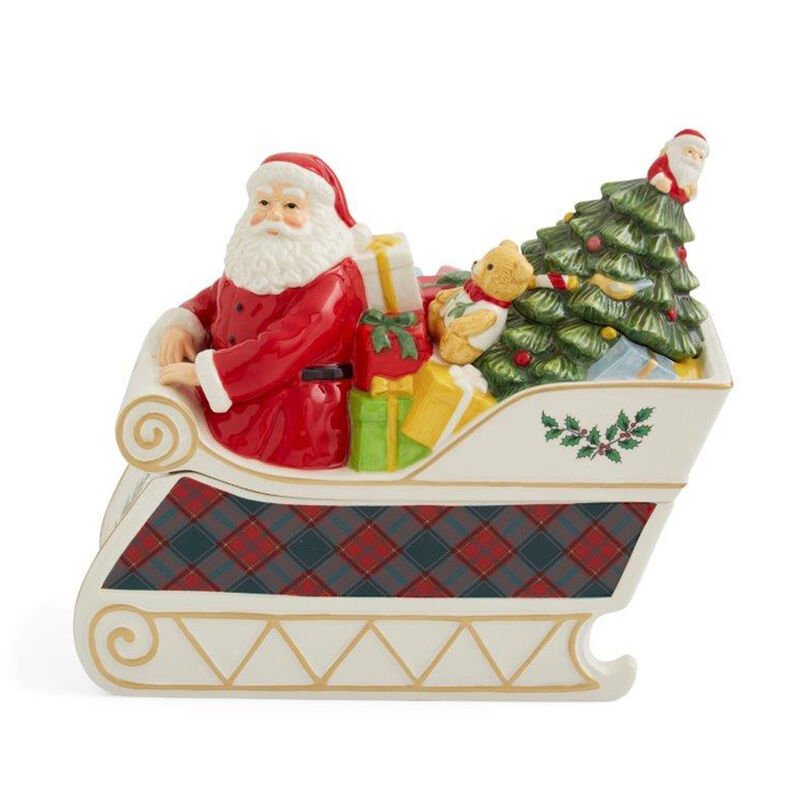 Spode &quot;Christmas Tree&quot; Santa Sleigh Figural Cookie Jar image number 0