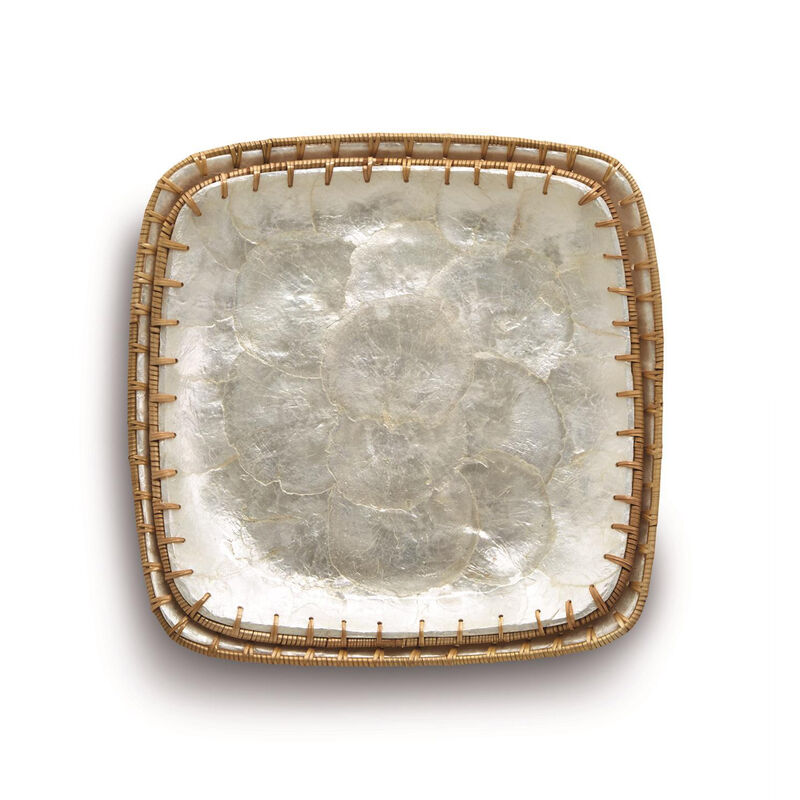 Set of 2 Dishes - "Capiz Shell" Woven Dinnerware image number 5