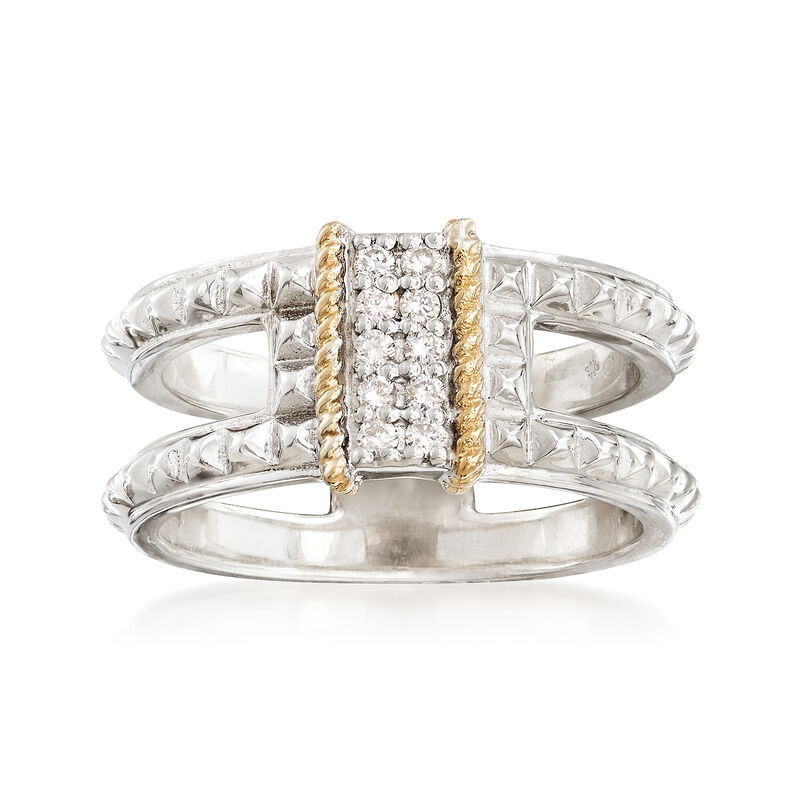 Andrea Candela &quot;La Romana&quot; .14 ct. t.w. Diamond Ring in Sterling Silver and 18kt Gold image number 0