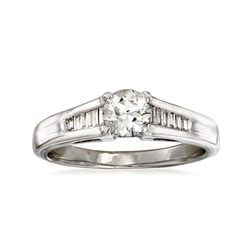 C. 1980 Vintage .85 ct. t.w. Diamond Ring in 18kt White Gold image number 0