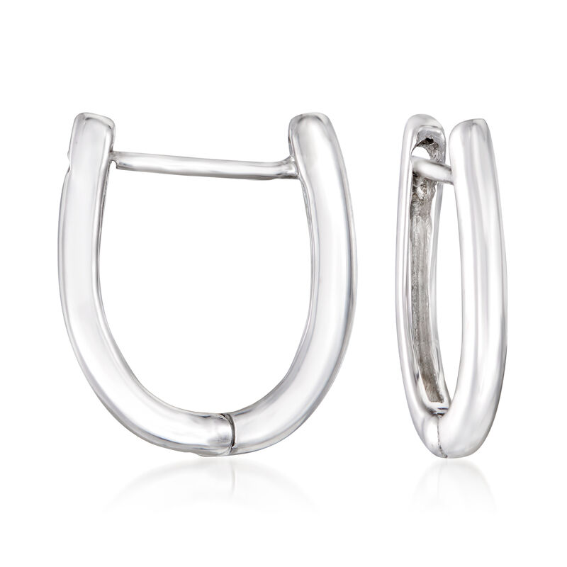 .15 ct. t.w. Diamond Paper Clip Link Removable Hoop Drop Earrings in Sterling Silver image number 3