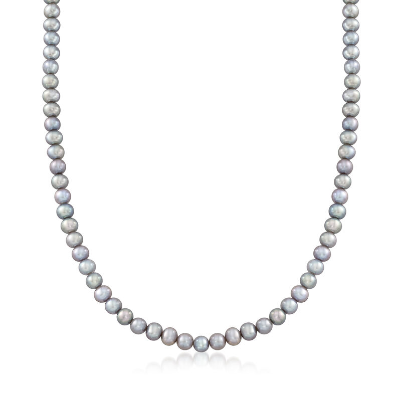 5-7mm Multicolored Cultured Pearl Jewelry Set: Four Necklaces and Four Pairs of Stud Earrings in Sterling image number 3