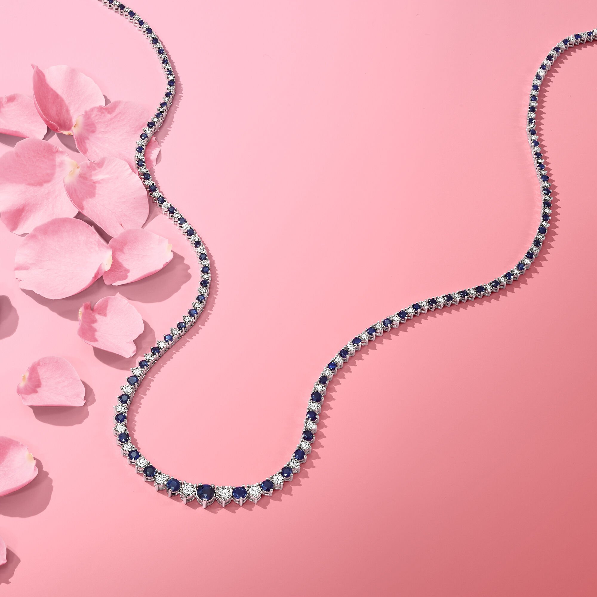 8.00 ct. t.w. Sapphire and 1.50 ct. t.w. Diamond Tennis