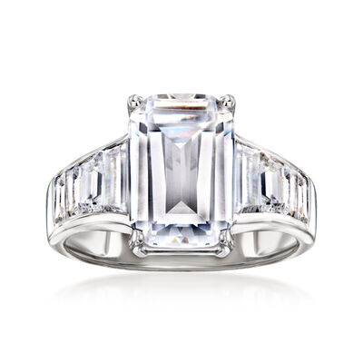 5.80 ct. t.w. CZ Ring in Sterling Silver