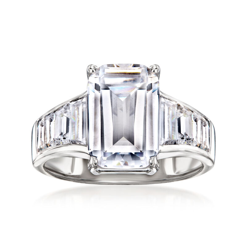 5.80 ct. t.w. CZ Ring in Sterling Silver image number 0