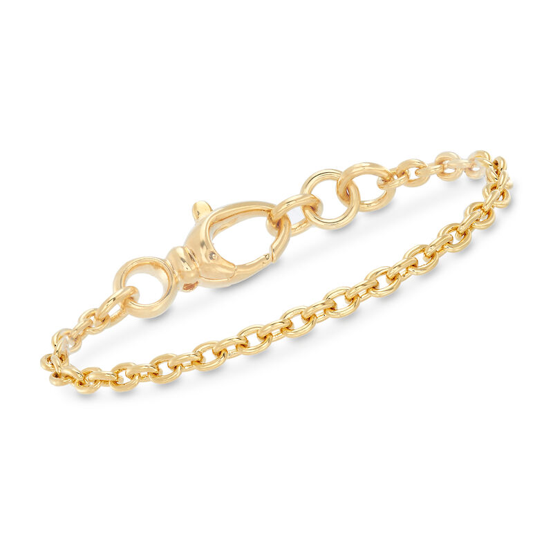 Italian Andiamo 14kt Yellow Gold Cable-Link Bracelet image number 0