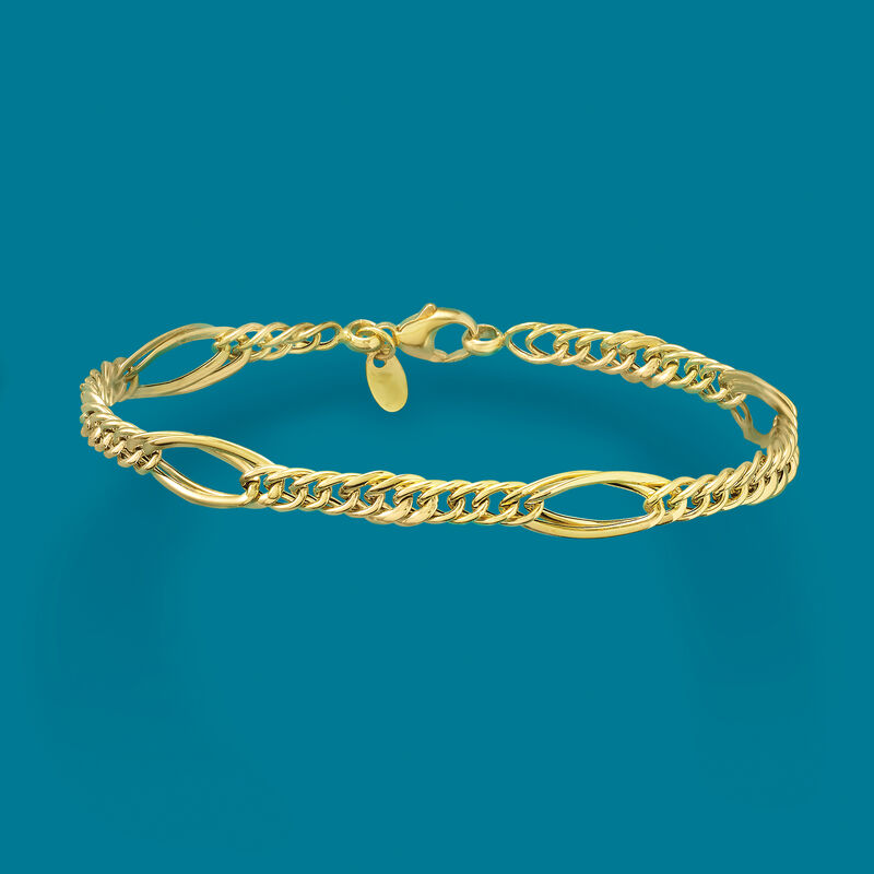 Italian 18kt Yellow Gold Multi-Link Bracelet image number 3