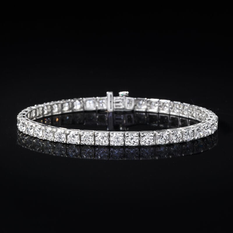 10.00 ct. t.w. Lab-Grown Diamond Tennis Bracelet in 14kt White Gold image number 3