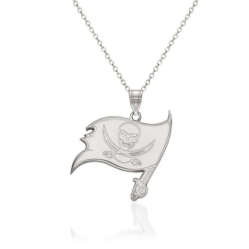 Sterling Silver NFL Tampa Bay Buccaneers Pendant Necklace. 18&quot; image number 0