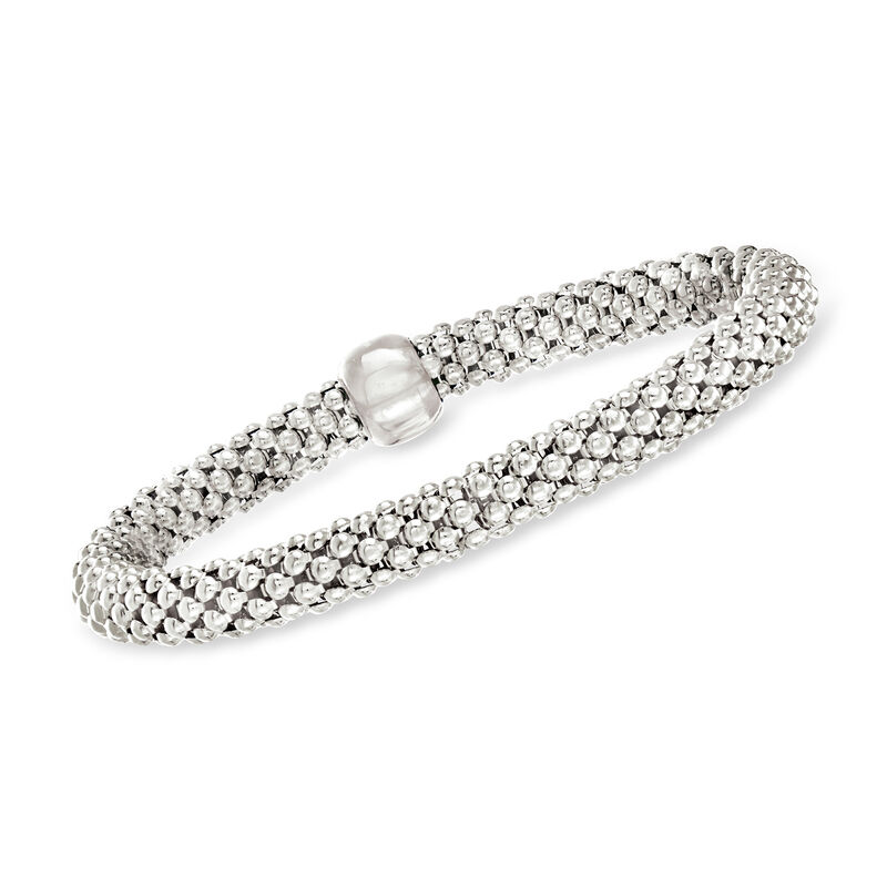 Italian Sterling Silver Popcorn-Link Bracelet image number 0