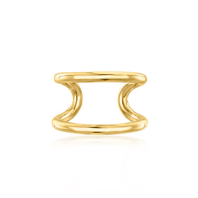 Italian 18kt Gold Over Sterling Open-Space Single Ear Cuff