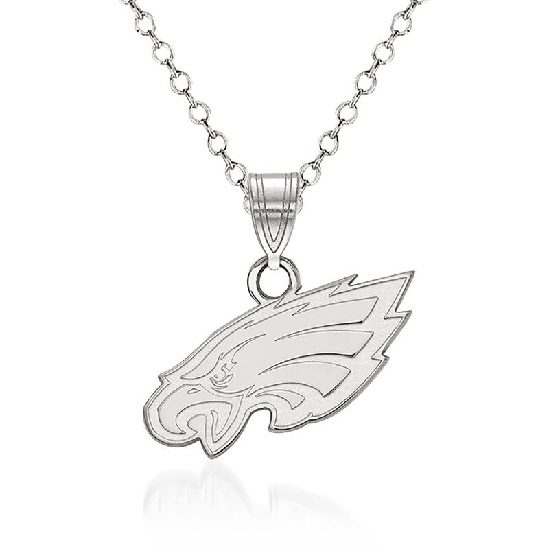 Sterling Silver NFL Philadelphia Eagles Pendant Necklace. 18" image number 0