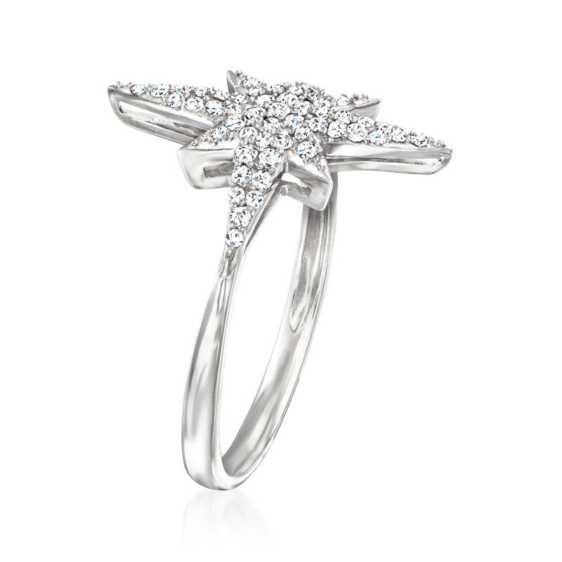 .25 ct. t.w. Diamond Starburst Ring in Sterling Silver image number 2