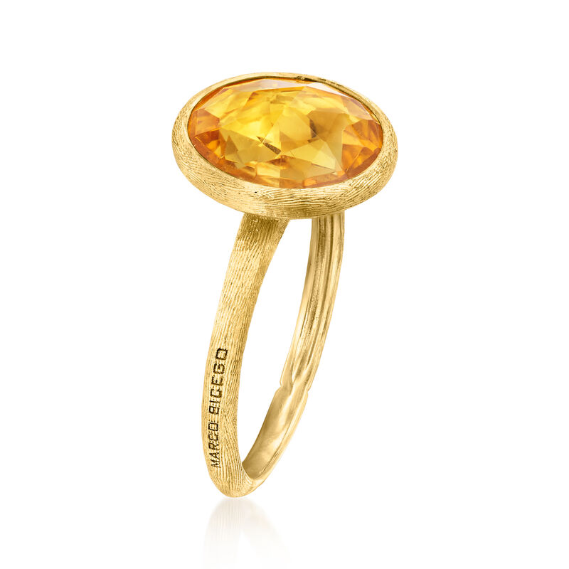 C. 1990 Vintage Marco Bicego 3.50 Carat Citrine Ring in 18kt Yellow Gold. Size 7 image number 2